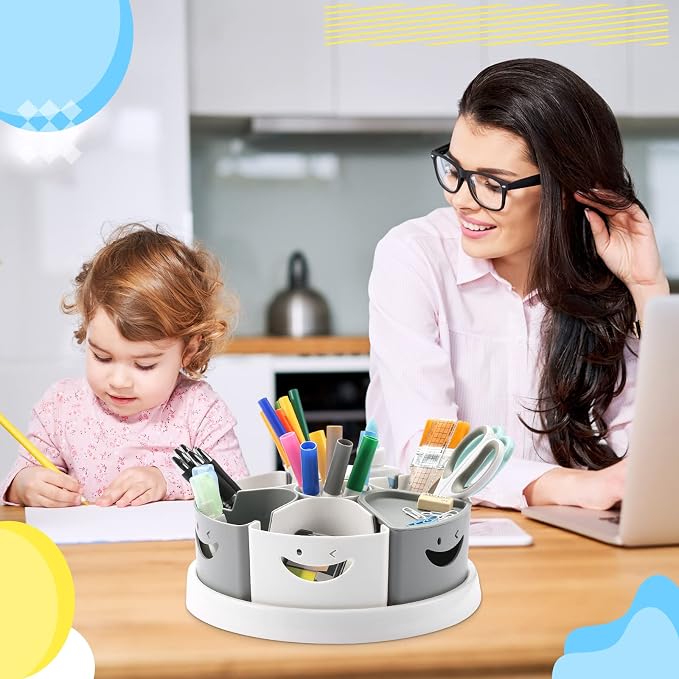 MeCids Art Supply Organizer Rotating Desk Organizer Pen Holder (10 IN) - Image 3