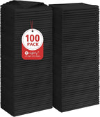 Orighty Microfiber Cleaning Cloth Bulk, 100 Pack, 11.5x11.5 inch, Black by AllRightinOrighty
