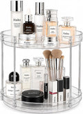 360° Rotating Bathroom Counter Organizer, 2 Tier Clear Makeup Organizer Vanity Storage for Skincare Perfume Cosmetics, Lazy Susan Spinning Storage for Bathroom Vanity Kitchen by Unknown