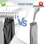 2 Pack Pants Hangers with 40 Clips, Space Saving Closet Organizer - Image 6