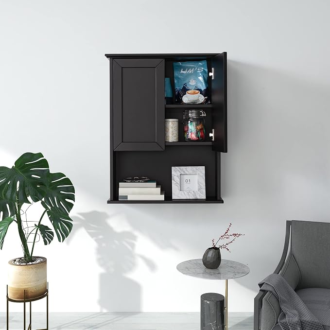 VANIRROR Bathroom Wall Mounted Wood Medicine Cabinet with Adjustable Shelf - Image 8