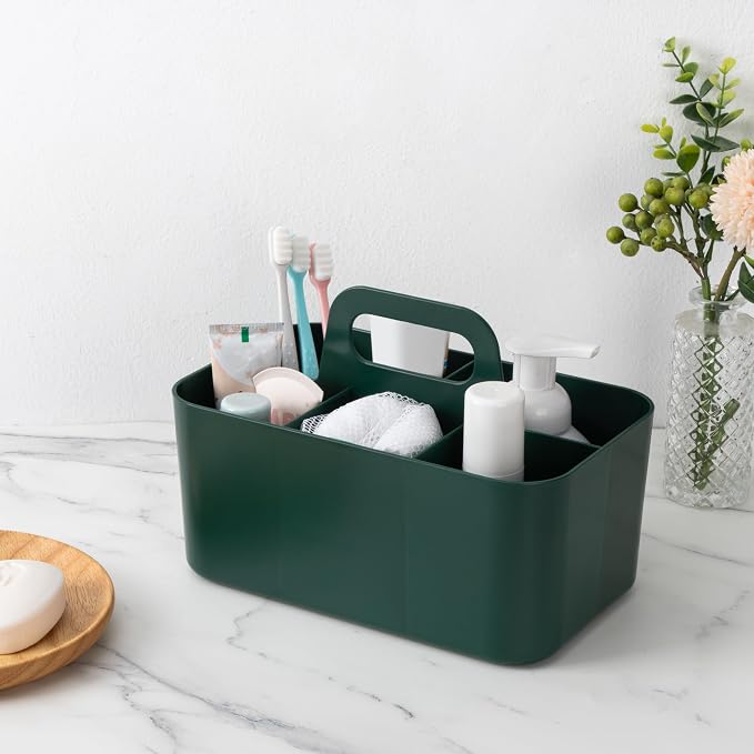 Tiawudi Multipurpose Caddy Organizer, Plastic Caddy with Handle, Stackable Desk Organizer for Stationery, Marker and Pencil, Office Supplies Organizer, Dorm Caddy - Image 7