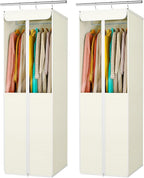 Univivi Garment Bags for Hanging Clothes, Cloth Bag 54 In, 2 PCS, Beige by Univivi