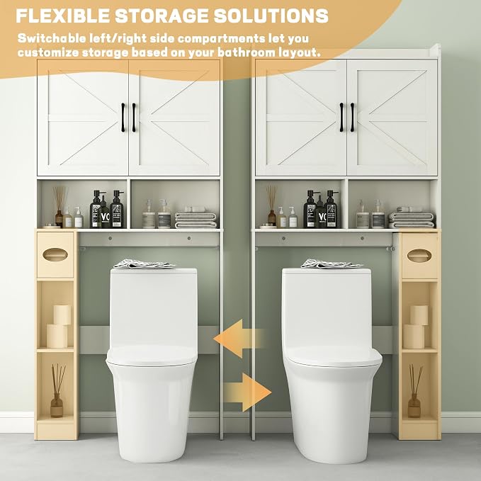 OMOCCUIT Over The Toilet Storage Cabinet,32" Over Toilet Bathroom Organizer - Image 6
