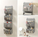 Wall Hanging Organizer – Over the Door Storage & Behind Door Organizer for Dormitory, Bathroom, Bedroom, Kitchen, Nursery, Space-Saving (Grey, 2 Pack) - Image 5