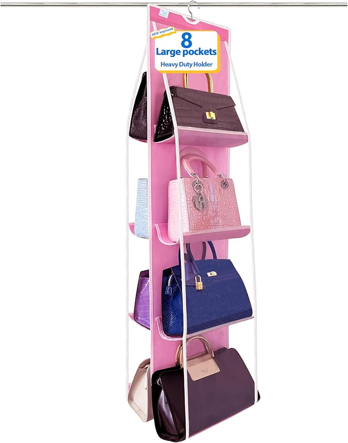 Purse Organizer for Closet, Heavy Duty Hanging Handbag Storage by Zebricolo