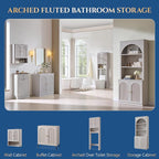 72" Over The Toilet Storage Cabinet, Bathroom Storage Cabinet, Light Grey - Image 7
