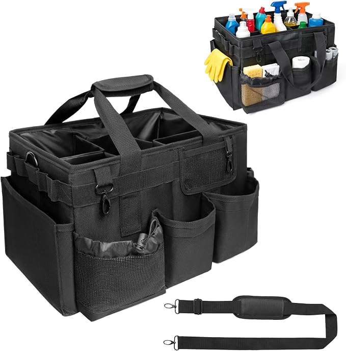 Large Cleaning Caddy Organizer, Adj Straps & Board Dividers by Unknown