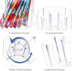 Drink Packet Organizer, 360 Degrees Rotating Acrylic Lazy Susan Organizer for Powdered Drink Mix Powder Packet, Water Flavor Packet Holder for Kitchen Pantry Storage, 5-Section - Image 5
