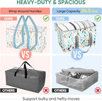 BALEINE 8-Pack Oversized Moving Bags with Reinforced Handles, Heavy-Duty Storage Tote for Clothes, Moving Supplies (Mosaic, 8-Pack) - Image 4