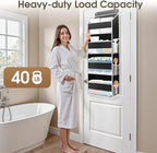 2 Pcs Over The Door Organizer Large Capacity Hanging Storage Room Organizer | 40 lb Capacity, Ultra-Sturdy, Foldable, Mesh Design with Clear Window, Space-Saving Organizer for Pantry, Nursery & Closet - Image 5