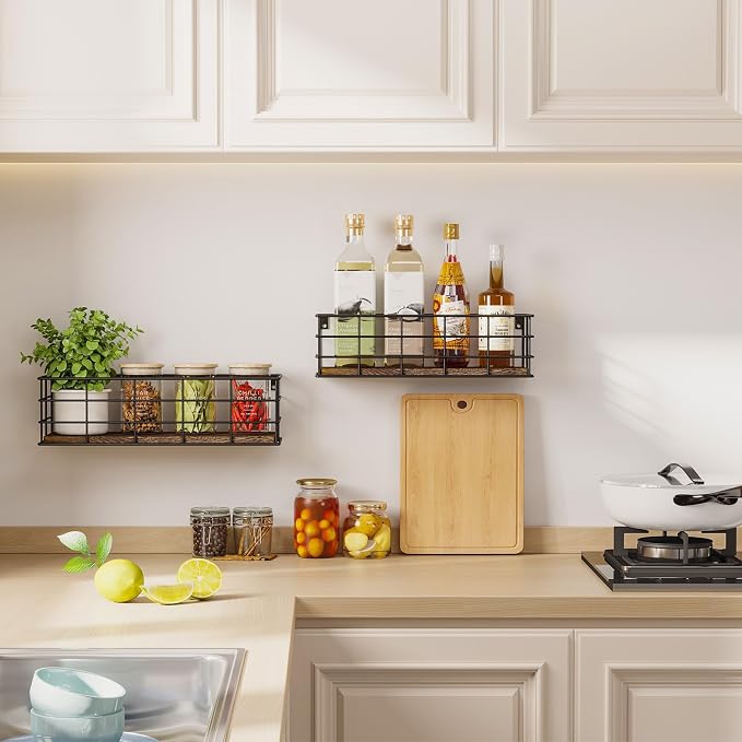 Fixwal Wire Frame Floating Shelves for Wall 5 Different Sizes Carbon Black - Image 6