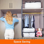 Vieshful 5 Pack Clear Clothes Storage Bags with Zipper 40L - Image 7