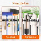 Lifewit Mop and Broom Holder Organizer Wall Hanging Mount, Gray, 1 Pack - Image 7