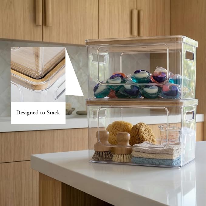 Hudgan Trash Bag Dispenser Under Sink, 2 in 1 Garbage Bag Holder Dishwasher Pods Organizer for Kitchen Pantry Laundry Room - Image 4