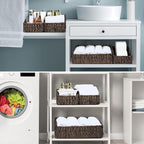 Pantry Baskets Organization, Wicker Basket for Shelf Black - Image 7