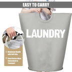 DOKEHOM 160L XX-Large Laundry Basket Bag, Collapsible Tall Hamper, Grey - Image 4