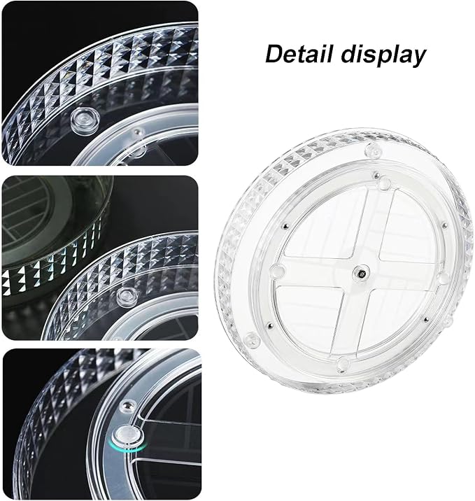 2 Tier Clear Lazy Susan Organizer for Fridge and Cabinet, 360° Rotating Makeup Organizer, Cosmetic Display Cases, Under Sink Turntable Organizer for Kitchen Bathroom Dorm - Image 2