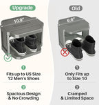 Kitstorack 10-Tier Vertical Plastic Shoe Rack, Freestanding Stackable Shoe Storage Organizer Cubes Shoe Shelf Tower or Small Closets and Tight Spaces, Gray - Image 5