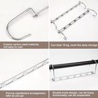 24 Pack Space Saving Hangers for Clothes Collapsible Metal Hangers Space Saving for Organization and Storage Hanger Organizer for Heavy Clothes Apartment College Dorm Room Essentials,Silver - Image 4
