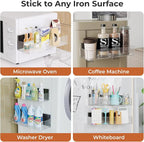 Mystozer Magnetic Spice Rack for Refrigerator, Kitchen Organizer and Storage Shelf, Clear (6 Pack)… - Image 5