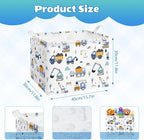 Collapsible Storage Basket Collapsible Fabric Laundry Basket with Handles - Image 3