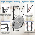2 Pack Pot Lid Organizer for Cabinet, 2 in 1 Wall Mount & Adhesive Pot Lid Holder Rack for Kitchen Storage 6 Tier Pan Lid Organizer for Easy & Tidy Kitchen Organization - Image 5