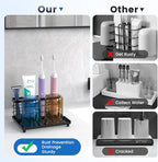 Luxspire Toothbrush Holders for Bathroom, Stainless Steel, 3 Slots, Black - Image 5