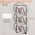 Durmmur 2 Pack Pot Lid Organizer, 6-Tier Lid Holder for Cabinet Door & Wall - Image 4