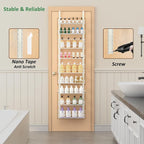Churboro 9 Tier Over Door Pantry Organizer, 2-in-1 Adjustable Spice Rack - Image 5