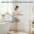 GloTika 4-Tier Over The Toilet Storage Shelves, White - Image 8