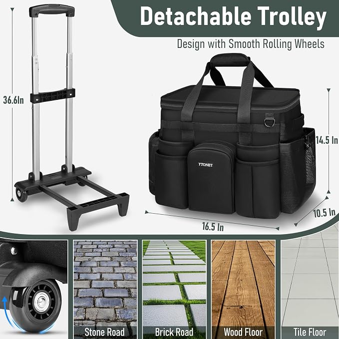 Ytonet XXL Rolling Cleaning Caddy, Large Cleaning Caddy with Wheels - Image 3