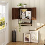 RUSTOWN Fluted Bathroom Wall Cabinet with 2 Doors, 3-Tier Medicine Cabinet - Image 5