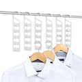 CraftyCrocodile Space Saving Hangers for Clothes - 6 in Pack, Heavy Duty Plastic, Multi Closet Space Savers for Shirts, Pants, Jeans, Sweaters - Hanger Organizer Space Saver, White by CraftyCrocodile