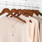 TOPIA HANGER Wooden Hangers 30 Pack, 0.28-inch Thick Slim Wood Clothes Hanger with Flat Design and Smooth Notches, Lightweight Space Saving Hangers for Shirt, Coat, Camisole (Walnut)-CT31WA - Image 7