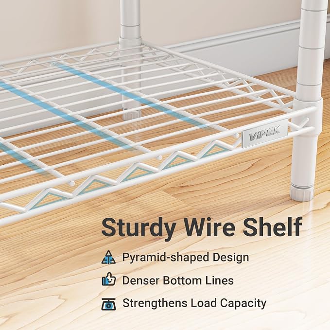 VIPEK V5 Medium Freestanding Clothes Rack, Modular Closet System, White - Image 6