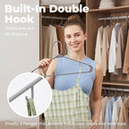 HOUSE DAY Grey Plastic Hangers 60 Pack, Slim Space-Saving Clothes Hangers - Image 4