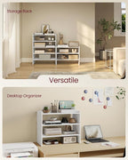 VASAGLE 3-Tier Shoe Rack for Closet, Stackable Shoe Organizer Shelf - Image 7