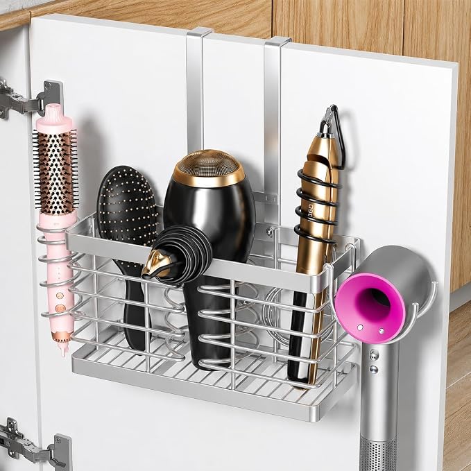 2026 Upgraded 3-in-1 Universal Hair Tool Organizer, L Size, Sliver by Sevenblue