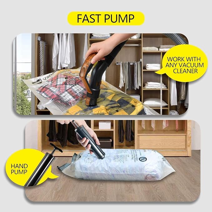 GONGSHI Vacuum Storage Bags for Clothing, 12-Piece Set - Image 8