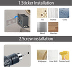 Grey Toothbrush Holder wall Mount, Aluminum，No Drilling Required - Image 4