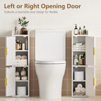 Yoobure Fluted Small Bathroom Storage Cabinet, Narrow Toilet Paper Cabinets - Image 5