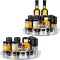 vacane Large 13" Lazy Susan Cabinet Organizer, Non-Skid Lazy Susan Turntable Clear Lazy Susan Tray Storage Containers for Pantry, Kitchen, Countertop, Bathroom-2 Pack by vacane
