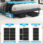 Large Sturdy Under Bed Storage with Wheels, 2 Pack 50L Rolling Underbed Storage Bins, Under Bed Containers Drawer with Metal Bottom Support, Bedroom Organizer with Lids for Clothes, Shoes, Blankets - Image 5