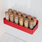 Mystozer Magnetic Spice Rack for Refrigerator, Kitchen Organizer and Storage Shelf, Red (4 Pack)… - Image 2