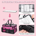 Large Cleaning Caddy Bag With Detachable Divider,Caddy Organizer With Handle,Cleaning Supply Storage With Adjustable Shoulder Strap & Waist Belt For Cleaners,Cleaning Housekeepers - Image 5