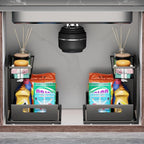 Ceetug Slide Out Under Sink Organizers and Storage, Black, 2 Pack by ceetug