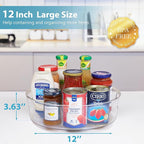 Guzon 4 Pack Lazy Susan Turntable, 12 Inch Rotating Organizer with Handles - Image 5