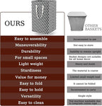 75L Waterproof Laundry Hamper Collapsible Laundry Basket Cotton Handle Laundry Bag Large Clothes Storage Toy Organization for Bathroom Bedroom Laundryroom College Dorms - Image 4
