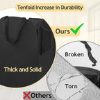 House Again Upgraded Polyester Pop-up Laundry Hamper, 70L (18.5 Gal) Laundry Basket with Durable Handles, Solid Bottom, High Carbon Steel Frame and Side Pocket, Easy to Open and Fold Flat for Storage - Image 4
